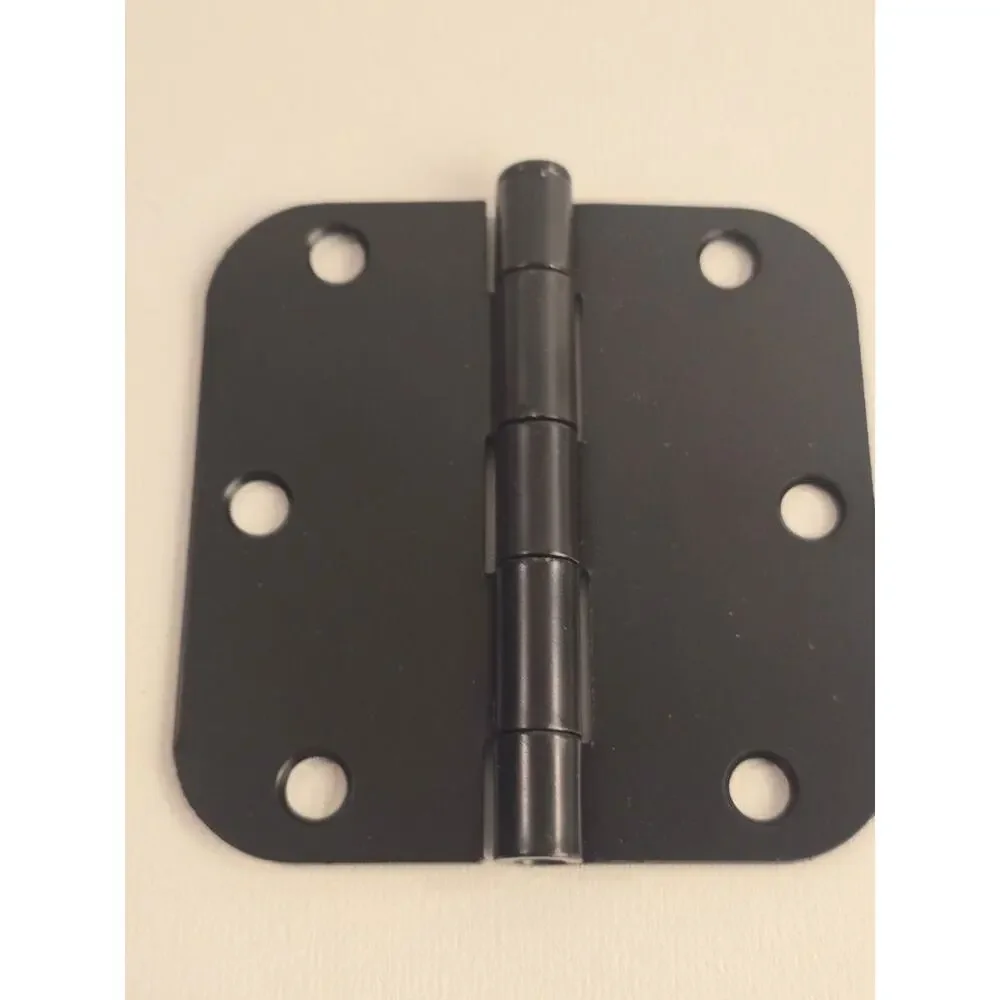 Deltana S315R1B Black Steel Door Hinges Butt 3.5 x 3.5 Residential Pair 5/8R